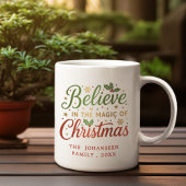 Glaube an Weihnachts-Script Moderne einfache Trend Kaffeetasse