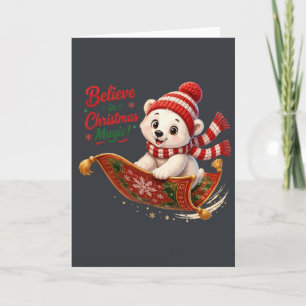 Glaube an Weihnachtsmagie Eisbär Karte