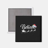 Glaube an Weihnachtsmänner Frauen Mädchen B Magnet (Vorderseite/Rückseite)