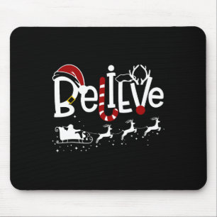 Glaube an Weihnachtsmänner Frauen Mädchen B Mousepad