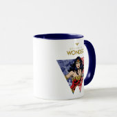 "Glaube an Wonder" Wonder Woman Lasso Comic Logo Tasse (VorderseiteRechts)