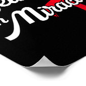 Glaube an Wunder. Blutkrebs-Bewusstsein Poster (Ecke)