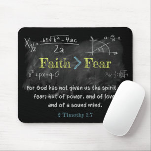 Glaube > Angst 2 Timothy 1:7 Christlich Verse Math Mousepad