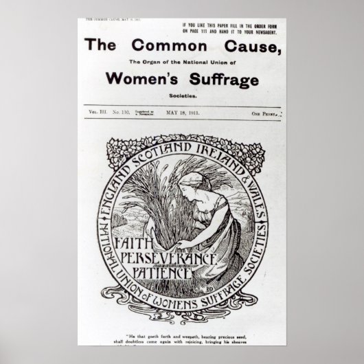 Glaube, Ausdauer, Geduld, 1911 Poster (Vorne)