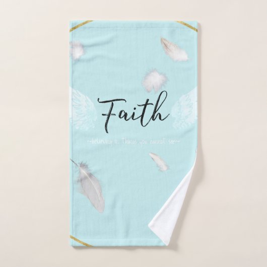 Glaube, Badezimmer-Dekoration, Blau, Handtuch-Set, Badhandtuch Set (Handtuch)