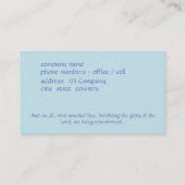 Glaube basierte die Visitenkarte und betete Zahl (Rückseite)