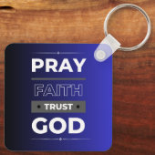 Glaube, bete, vertraue Gott, Schlüsselanhänger (Rückseite)