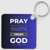 Glaube, bete, vertraue Gott, Schlüsselanhänger (Rückseite)