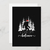 Glaube Bigfoot Light Santa Squatch Weihnachtsbaum Einladung (Vorne/Hinten)