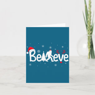 Glaube Bigfoot Sasquatch Rentiere Weihnachtsmann H Karte