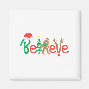 Glaube Bigfoot Sasquatch Santa Reindeer Weihnachte Magnet