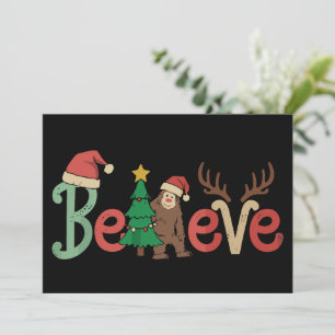 Glaube Bigfoot Sasquatch Santa Rentier Weihnachten