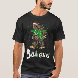 Glaube Bigfoot Sasquatch Weihnachtsmannmütze Weihn T-Shirt