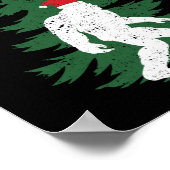 Glaube Bigfoot Sasquatch Yeti Weihnachtshut Poster (Ecke)