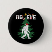Glaube Bigfoot Sasquatch Yeti Weihnachtsmannmütze  Button (Vorderseite)