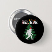 Glaube Bigfoot Sasquatch Yeti Weihnachtsmannmütze  Button (Vorne & Hinten)