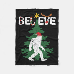 Glaube Bigfoot Sasquatch Yeti Weihnachtsmannmütze  Fleecedecke