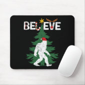 Glaube Bigfoot Sasquatch Yeti Weihnachtsmannmütze  Mousepad (Mit Mouse)