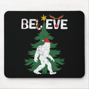 Glaube Bigfoot Sasquatch Yeti Weihnachtsmannmütze  Mousepad