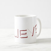 „Glaube“ Blockstil-Text Christlich Kaffeetasse (VorderseiteRechts)