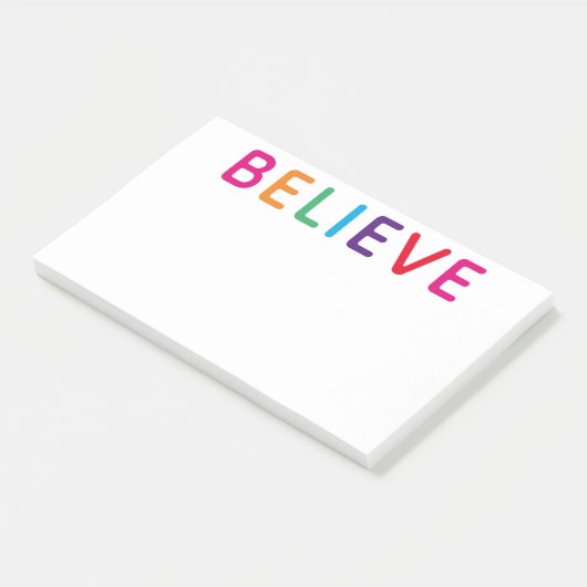 Glaube Bright Multicolored Post-it Klebezettel (angewinkelt)