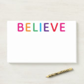 Glaube Bright Multicolored Post-it Klebezettel (Auf Schreibtisch)