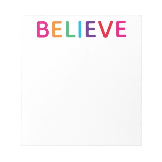 Glaube Bright Notizblock (Vorderseite)
