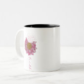 Glaube- Brustkrebs-Bewusstsein Zweifarbige Tasse (Vorderseite Links)