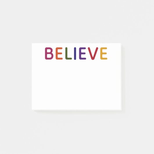Glaube Bunt Post-it Klebezettel (Vorderseite)