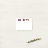 Glaube Bunt Post-it Klebezettel (Auf Schreibtisch)