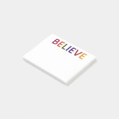 Glaube Bunt Post-it Klebezettel (angewinkelt)