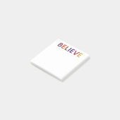 Glaube Bunt Post-it Klebezettel (angewinkelt)