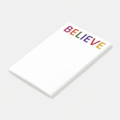 Glaube Bunt Post-it Klebezettel (angewinkelt)