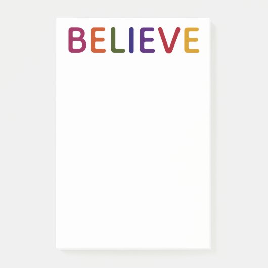 Glaube Bunt Post-it Klebezettel (Vorderseite)