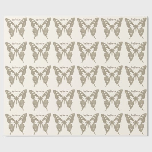 Glaube Butterfly Geschenkpapier (Flach)