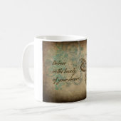 Glaube Butterfly Kaffeetasse (Vorderseite Links)