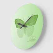 Glaube Butterfly Limon Große Wanduhr (Winkel)