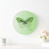 Glaube Butterfly Limon Große Wanduhr (Zuhause)