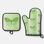 Glaube Butterfly Limon Ofenhandschuh & Topflappen-Set (Vorderseite)