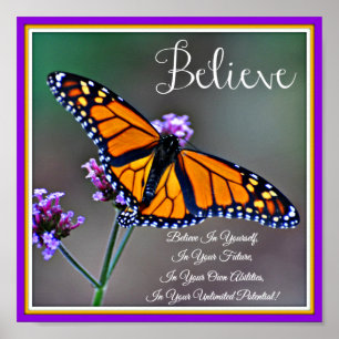 Glaube Butterfly Poster
