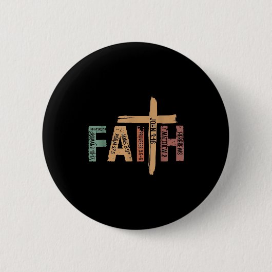 Glaube Christliche Inspirierende Bibelverse Religi Button (Vorderseite)