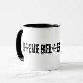 Glaube Christliche Silhouette Offen Mit Glauben Tasse (Vorderseite Links)