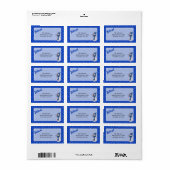 Glaube / Christmas Blue Star Pattern / Schneemann Adressaufkleber (Vorne)
