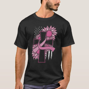 Glaube Cross Christliches Brustkrebs-Bewusstsein T-Shirt