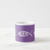Glaube den Fischlavender Espressotasse (Vorderseite)
