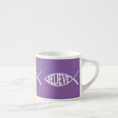 Glaube den Fischlavender Espressotasse (Rechts)