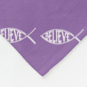 Glaube den Fischlavender Fleecedecke (Ecke)