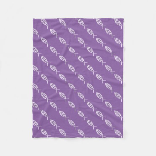 Glaube den Fischlavender Fleecedecke (Vorderseite)