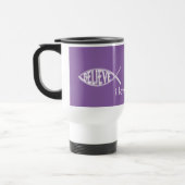 Glaube den Fischlavender Reisebecher (Links)