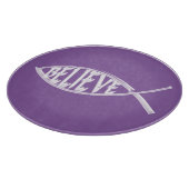 Glaube den Fischlavender Schneidebrett (Ecke)